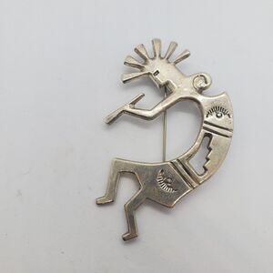 Sterling Silver Kokopeli Pendant Brooch